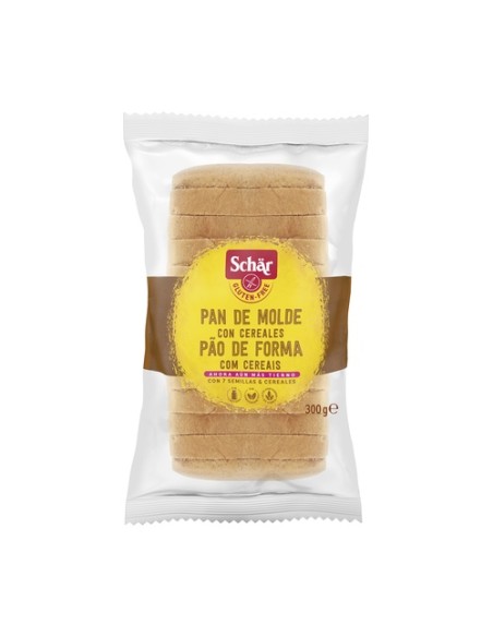 Pack pan de molde con cereales sin gluten 8 unidades de 300 g Schär