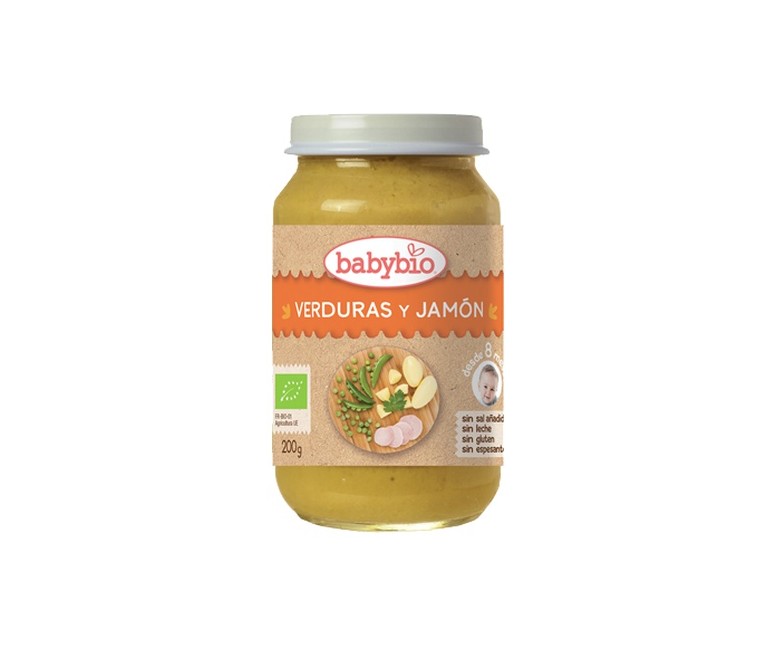 Tarrito Verduras con Jamón 8m+ 200 g (Verduras - Jamón) Babybio