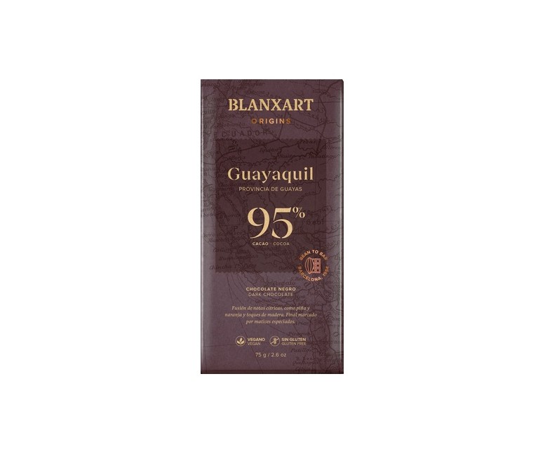 Chocolate negro Guayaquil 95% 75 g Blanxart