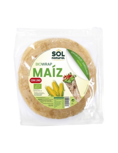 Piadina maíz burrito Bio grande 160 g Sol Natural