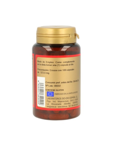 Cabellos y Uñas (levadura + Selenio) 100 cápsulas de 225mg Obire