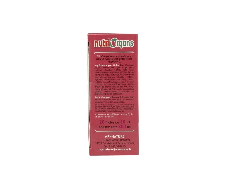 Circulación 20 viales de 10ml NutriOrgans