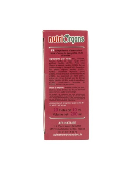 Circulación 20 viales de 10ml NutriOrgans