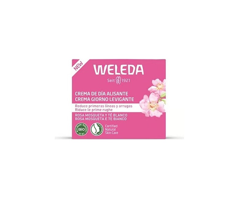 Crema de día alisante rosa mosqueta y té 40 ml Weleda