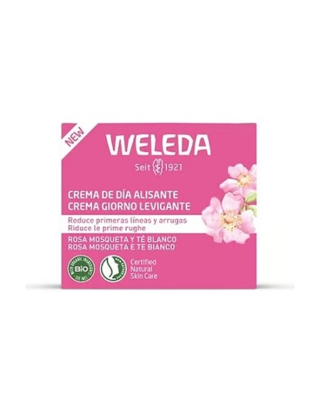 Crema de día alisante rosa mosqueta y té 40 ml Weleda