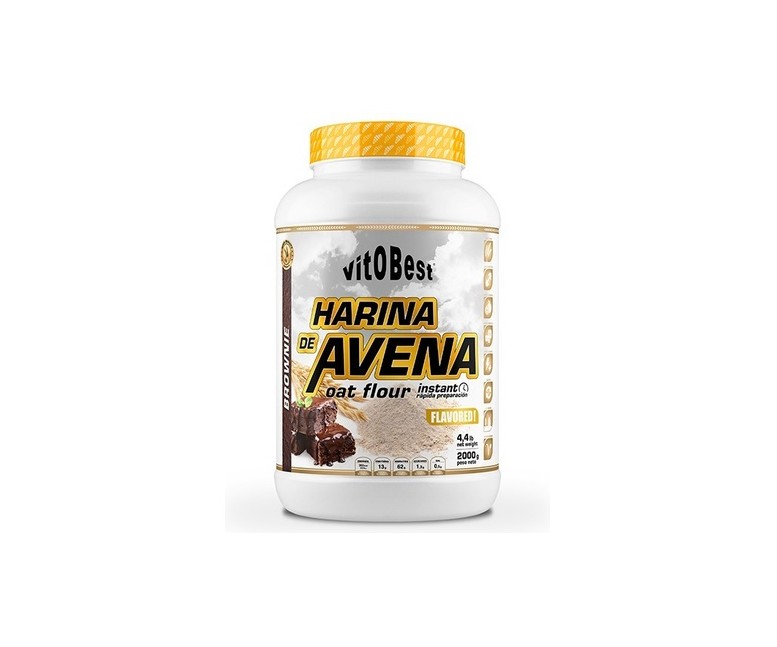 Harina de avena brownie 2 kg de polvo (Brownie) VIT.O.BEST