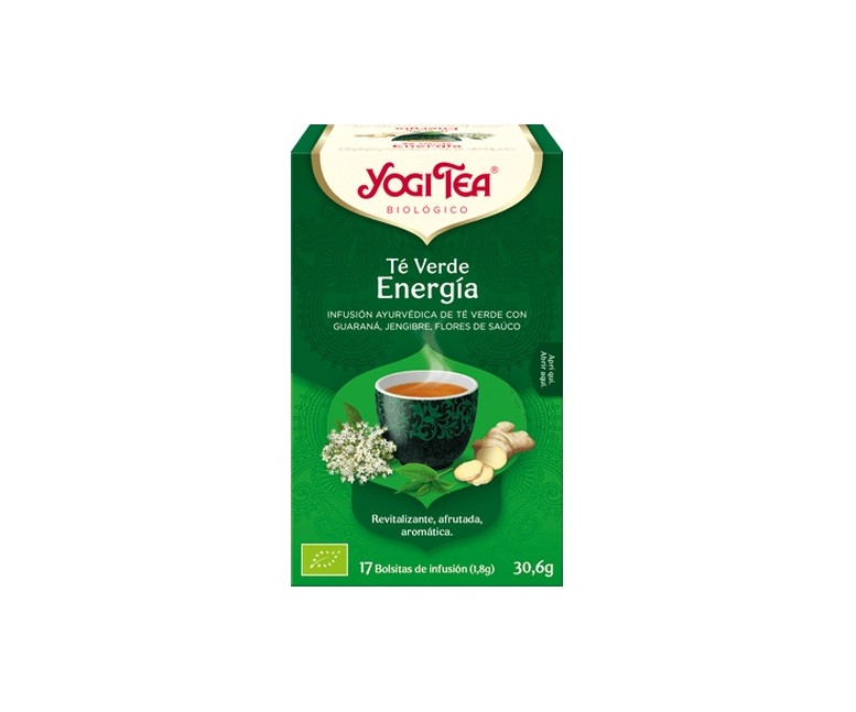 Té Verde Energía 17 bolsitas infusoras de 1.8g Yogi Tea