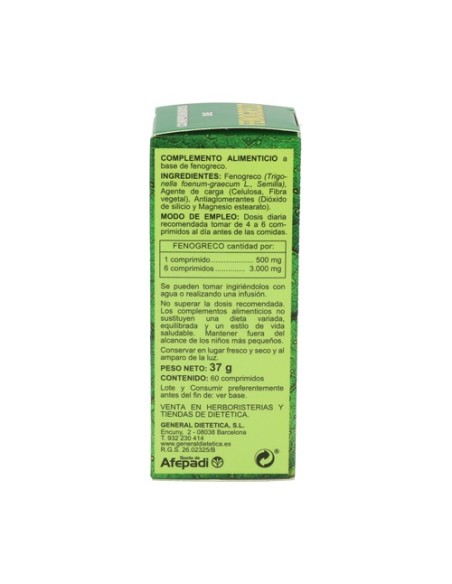 Fenogreco 60 comprimidos de 500 mg Integralia