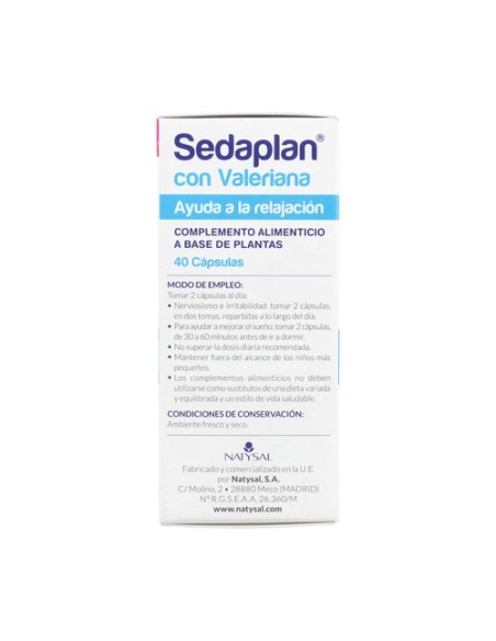 Sedaplan 40 cápsulas Natysal
