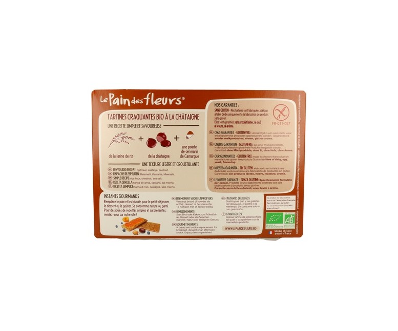 Tostadas Crujientes de Castaña Bio Sin Gluten 300 g Le Pain des Fleurs