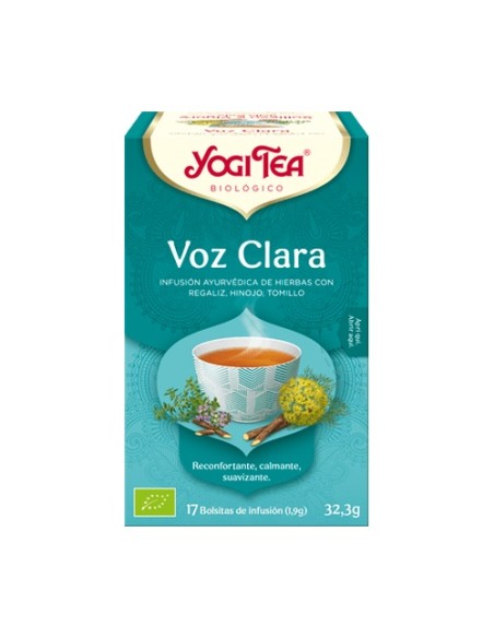 Infusión ayurvédica Voz Clara 17 bolsitas infusoras de 1.9g Yogi Tea