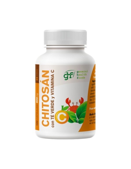 Chitosán con té verde y vitamina C 100 cápsulas GHF