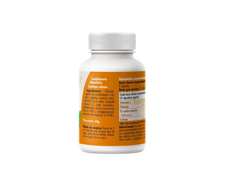 Chitosán con té verde y vitamina C 100 cápsulas GHF