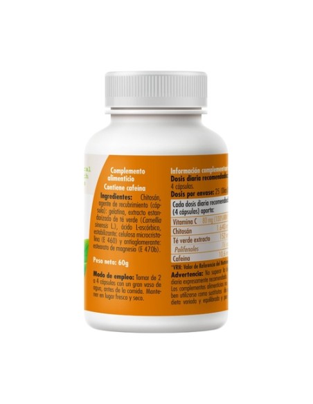 Chitosán con té verde y vitamina C 100 cápsulas GHF