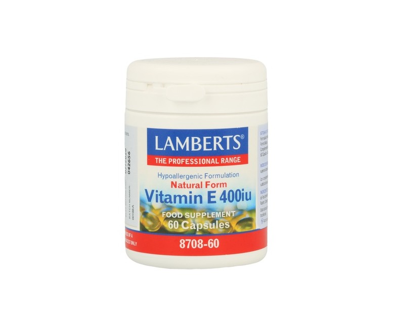Vitamina E 400 UI 60 cápsulas Lamberts