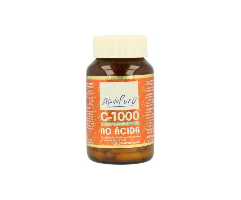 Vitamina C-1000 (no ácida) 100 comprimidos de 1400mg Estado Puro