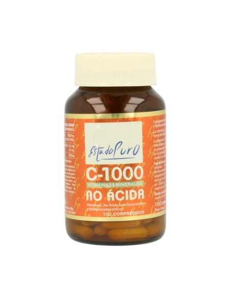 Vitamina C-1000 (no ácida) 100 comprimidos de 1400mg Estado Puro