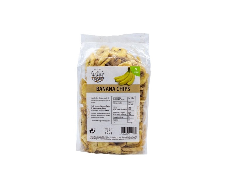 Banana chips deshidratada 250 g Int-Salim