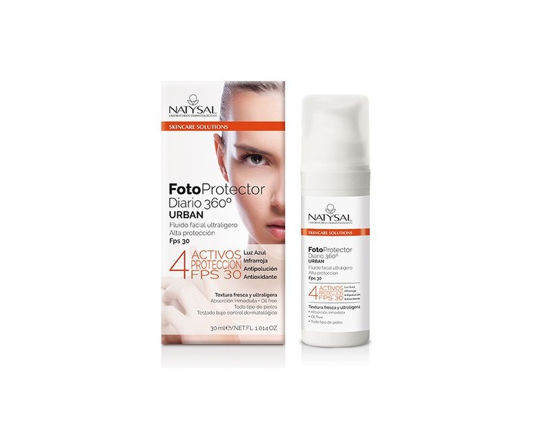 Fluido facial fotoprotector diario 360º SPF30 30 ml Natysal