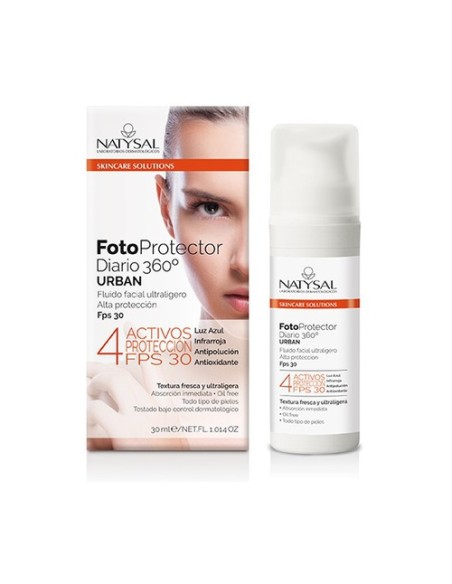 Fluido facial fotoprotector diario 360º SPF30 30 ml Natysal