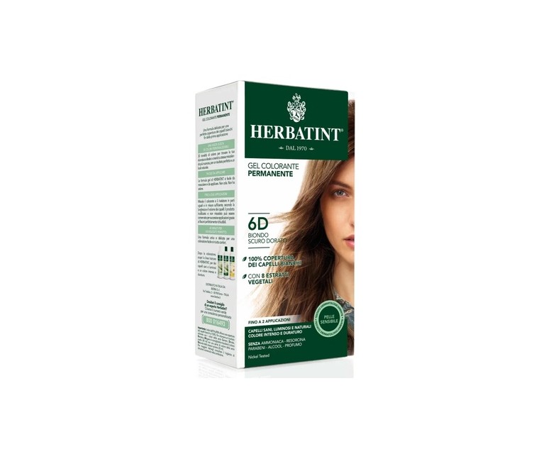 Tinte vegetal 6D Rubio Oscuro Dorado 130 ml Novavis