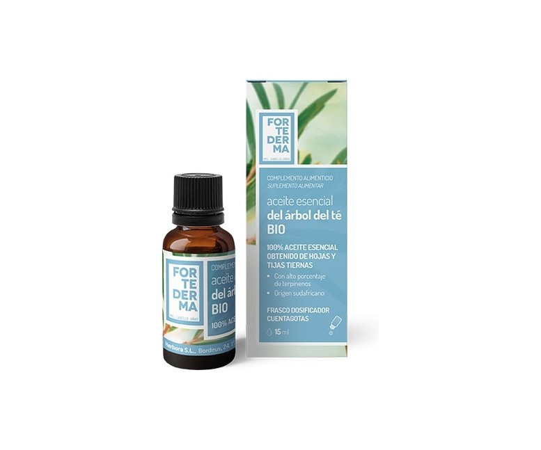 Fortederma aceite esencial del árbol del té Bio 15 ml de aceite Herbora
