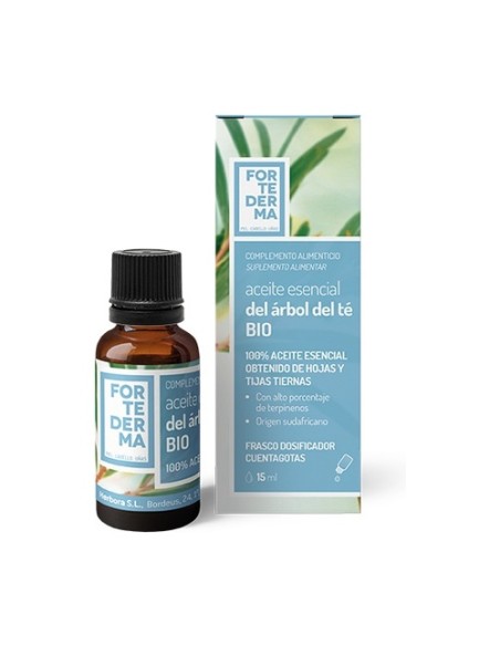 Fortederma aceite esencial del árbol del té Bio 15 ml de aceite Herbora