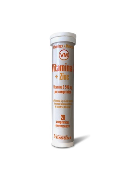 Vitamina C + Zinc Efervescente 20 tabletas efervescentes Ynsadiet