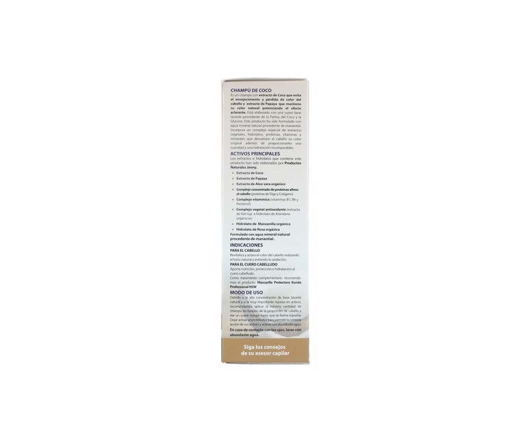 Champú Coco Cabellos Rubios 250 ml (Papaya) Kunda
