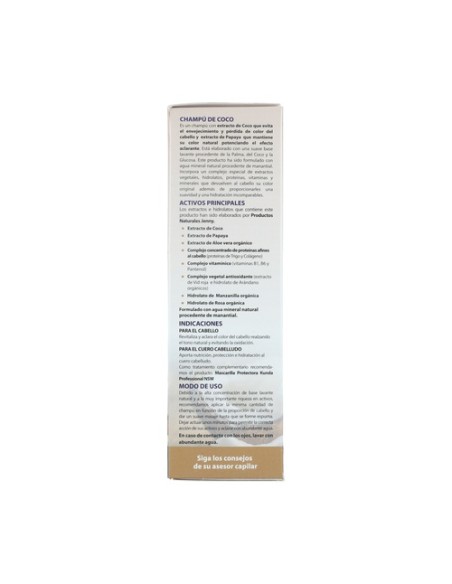 Champú Coco Cabellos Rubios 250 ml (Papaya) Kunda