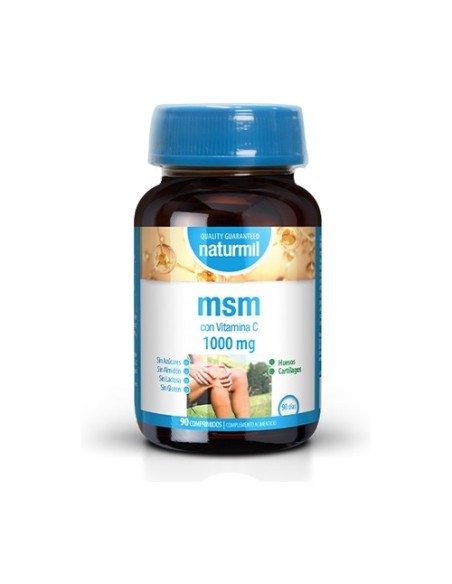 MSM 1000 mg con vitamina C 90 comprimidos Naturmil