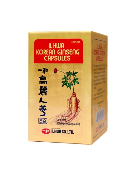 Ginseng coreano 100 cápsulas de 612mg IL HWA