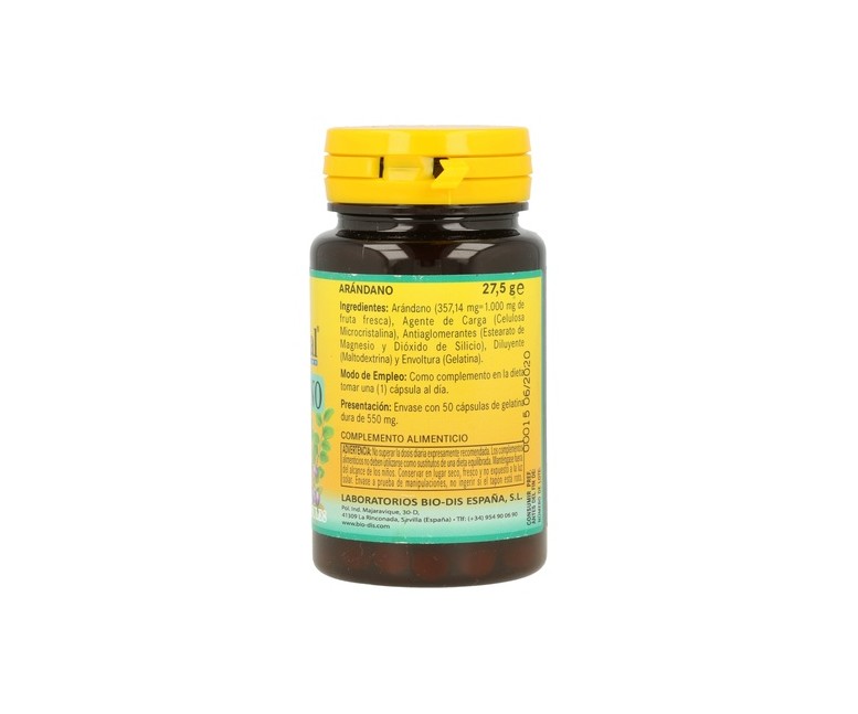 Arándano 50 cápsulas de 1000mg Nature essential