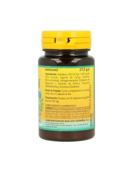 Arándano 50 cápsulas de 1000mg Nature essential