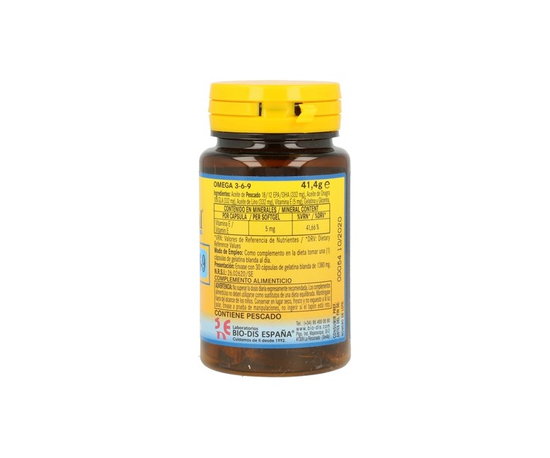 Omega 3-6-9 30 perlas de 1000mg Nature Essential