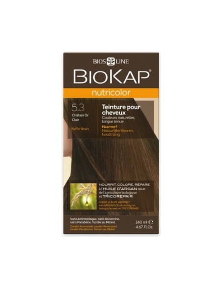 Color de pelo 5.3 Castaño dorado claro 140 ml Biokap