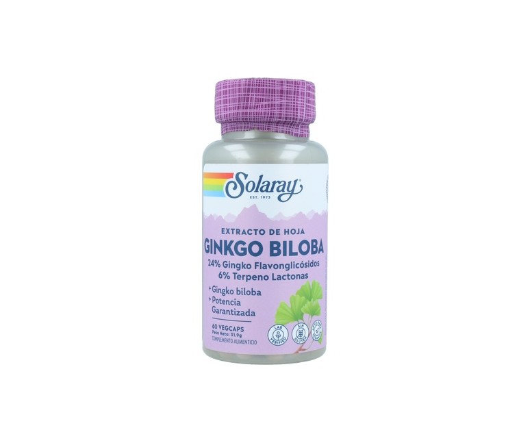 Ginkgo Biloba 60 cápsulas vegetales de 60mg Solaray