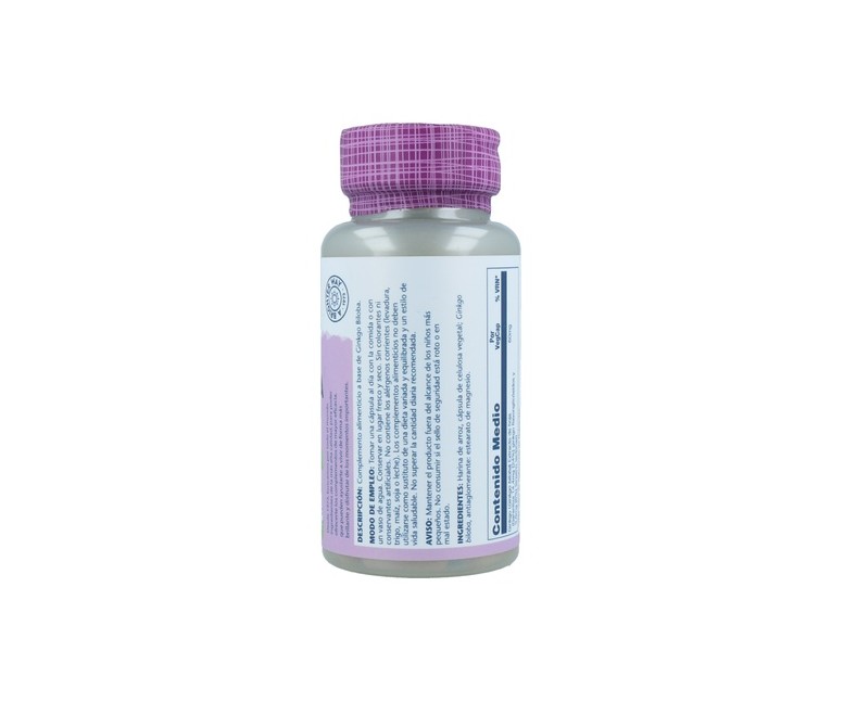 Ginkgo Biloba 60 cápsulas vegetales de 60mg Solaray