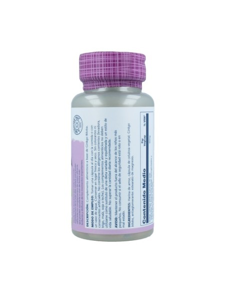 Ginkgo Biloba 60 cápsulas vegetales de 60mg Solaray