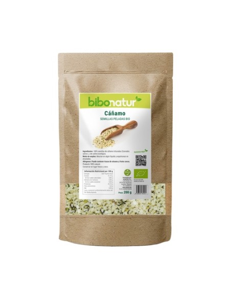 Semillas de cáñamo pelado Eco 200 g Bibonatur