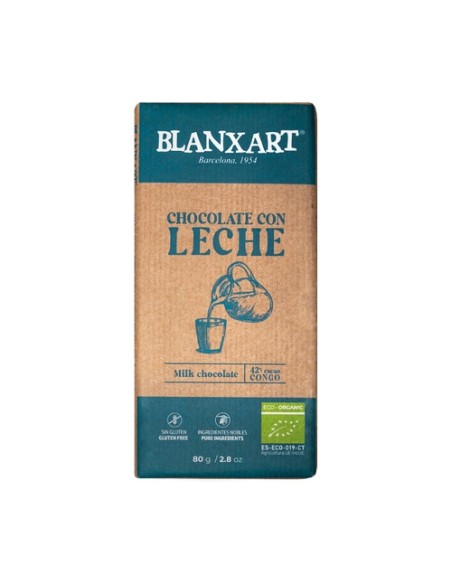 Pack Chocolate con leche Congo 42% Eco 12 unidades de 80 g Blanxart