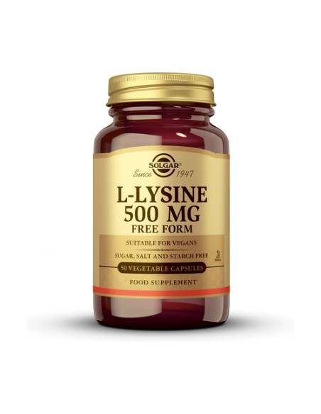 L-Lisina 50 cápsulas vegetales de 500mg Solgar
