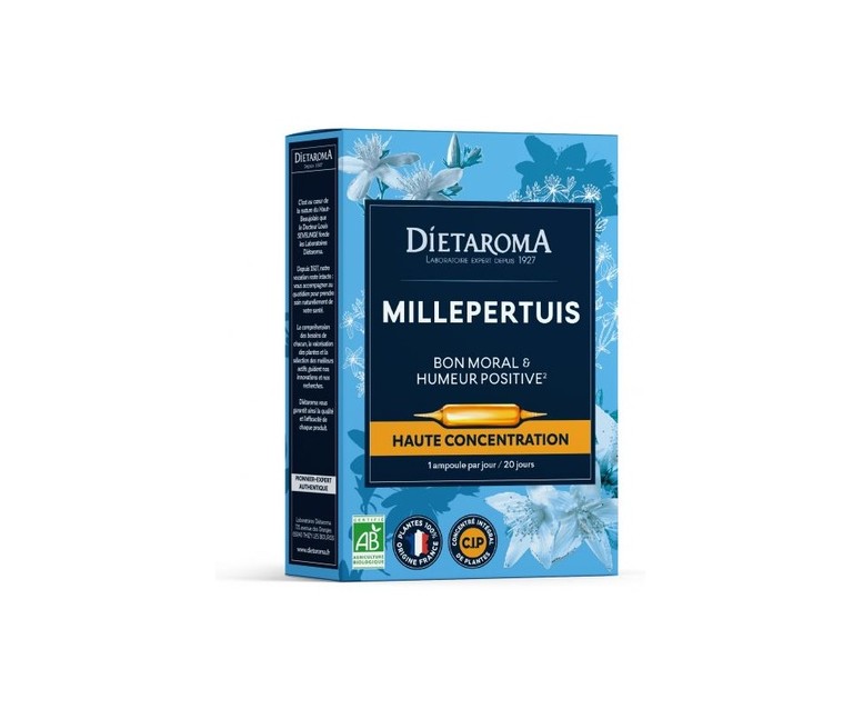 Ampollas Hierba de San Juan bio (millepertuis) 20 ampollas de 10ml Dietaroma
