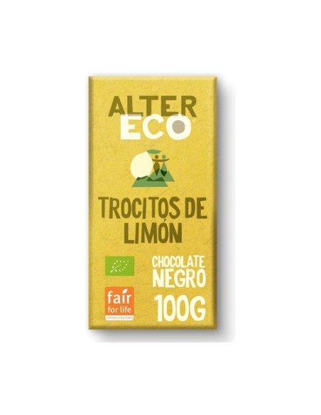 Chocolate negro con limón bio 100 g Altereco
