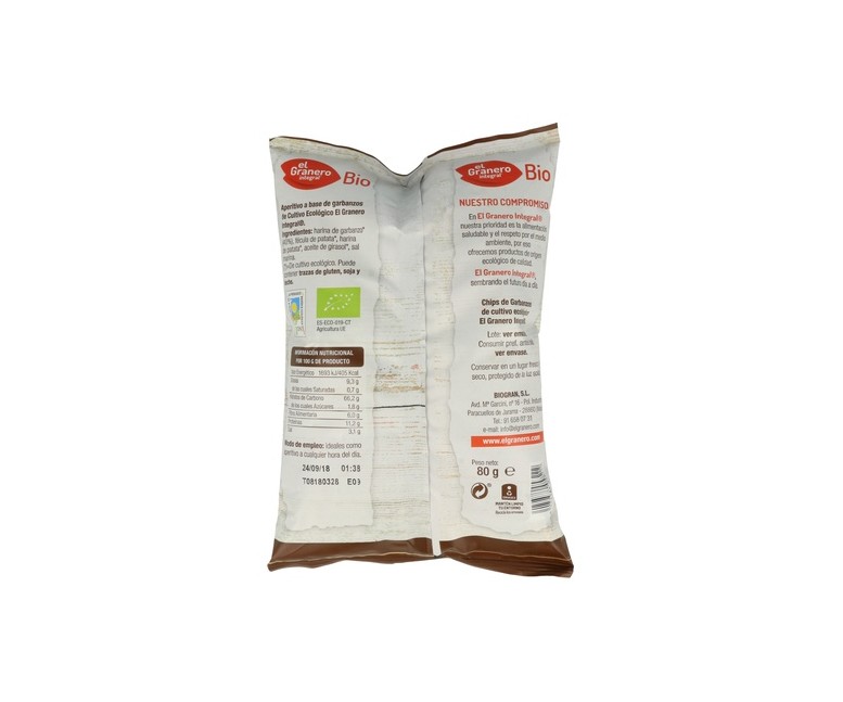 Chips de Garbanzos Bio 80 g El Granero Integral