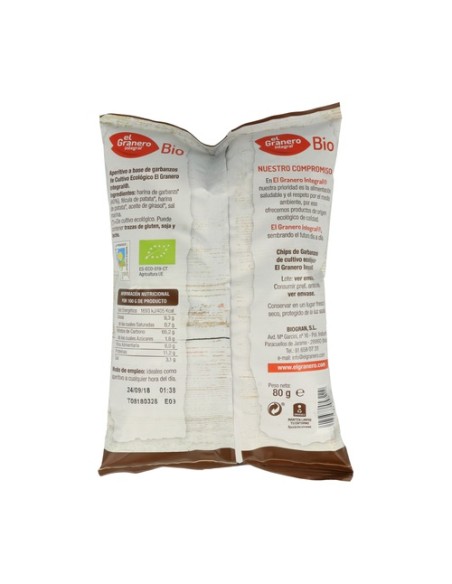 Chips de Garbanzos Bio 80 g El Granero Integral