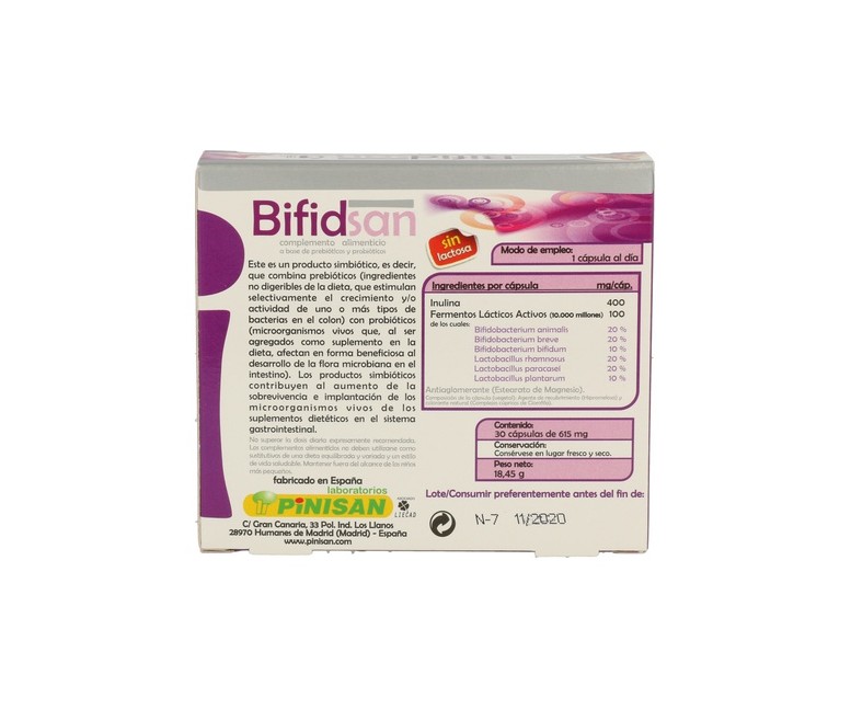 Bifidsan 20 cápsulas Pinisan