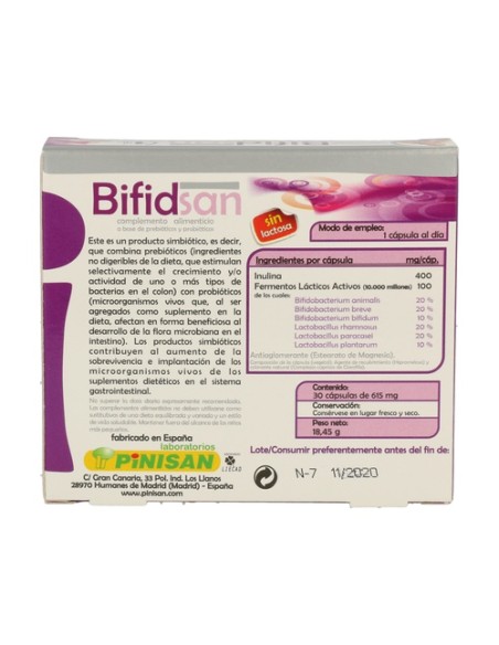 Bifidsan 20 cápsulas Pinisan