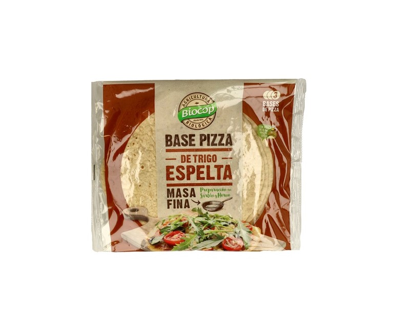 Base pizza masa fina de trigo espelta 390 g Biocop