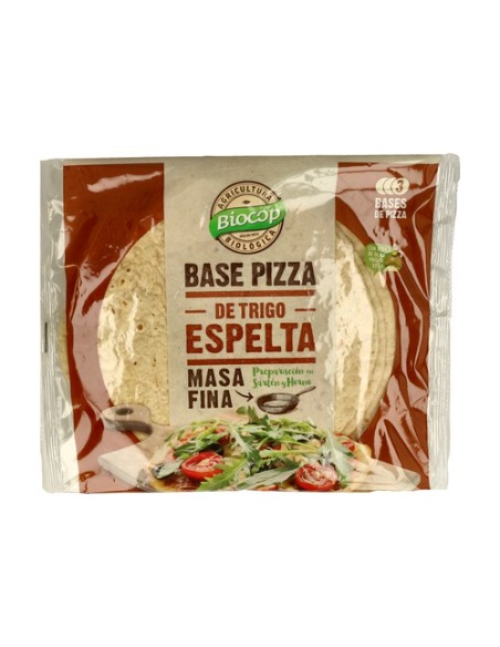Base pizza masa fina de trigo espelta 390 g Biocop